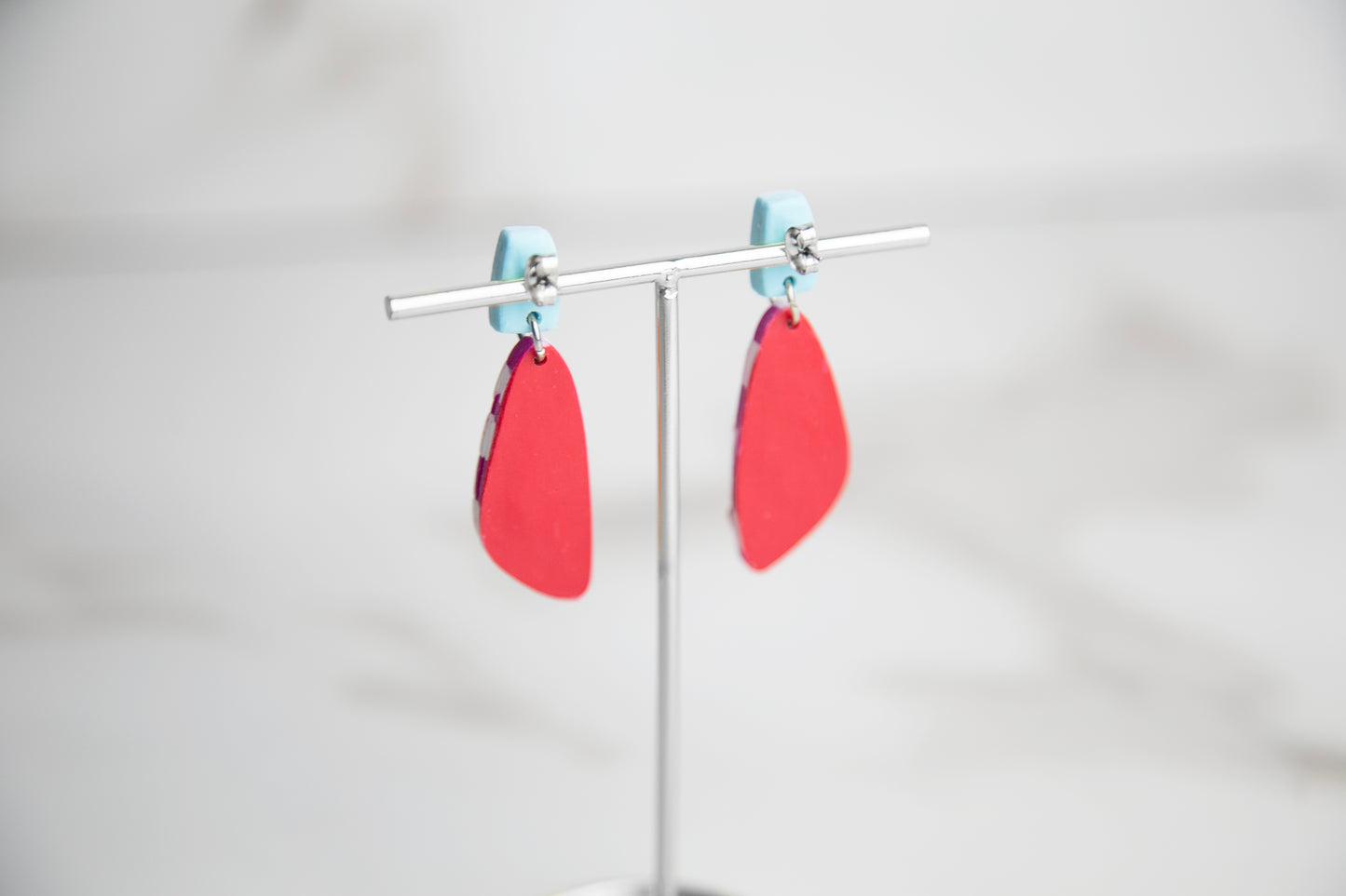 Boucles d'oreilles | Damiers de coeurs