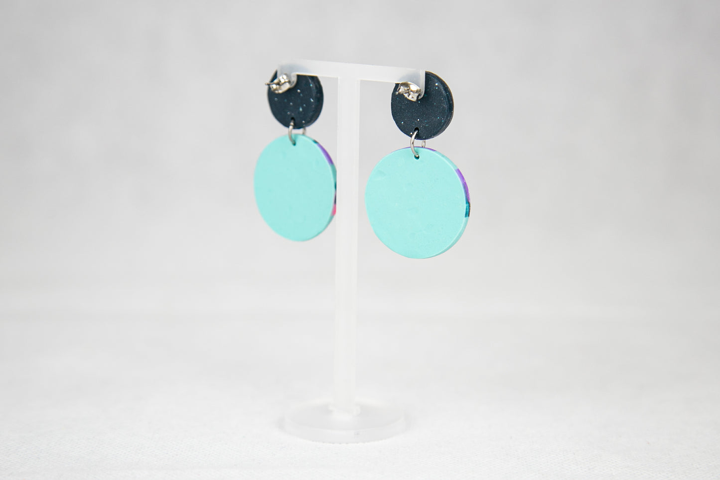 Boucles d'oreilles | Ronds - Motif terrazzo