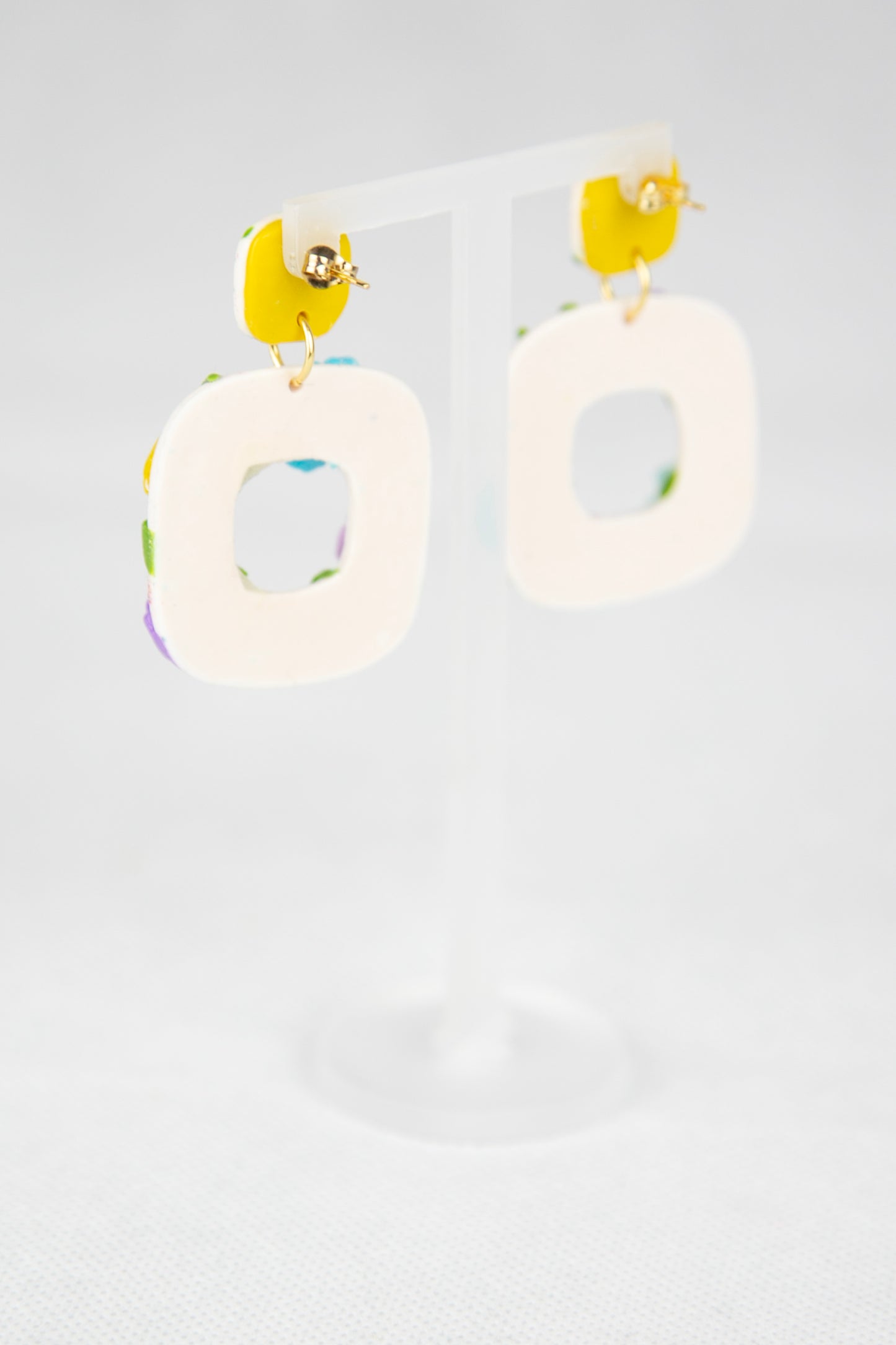 Boucles d'oreilles | Squircles - Art floral