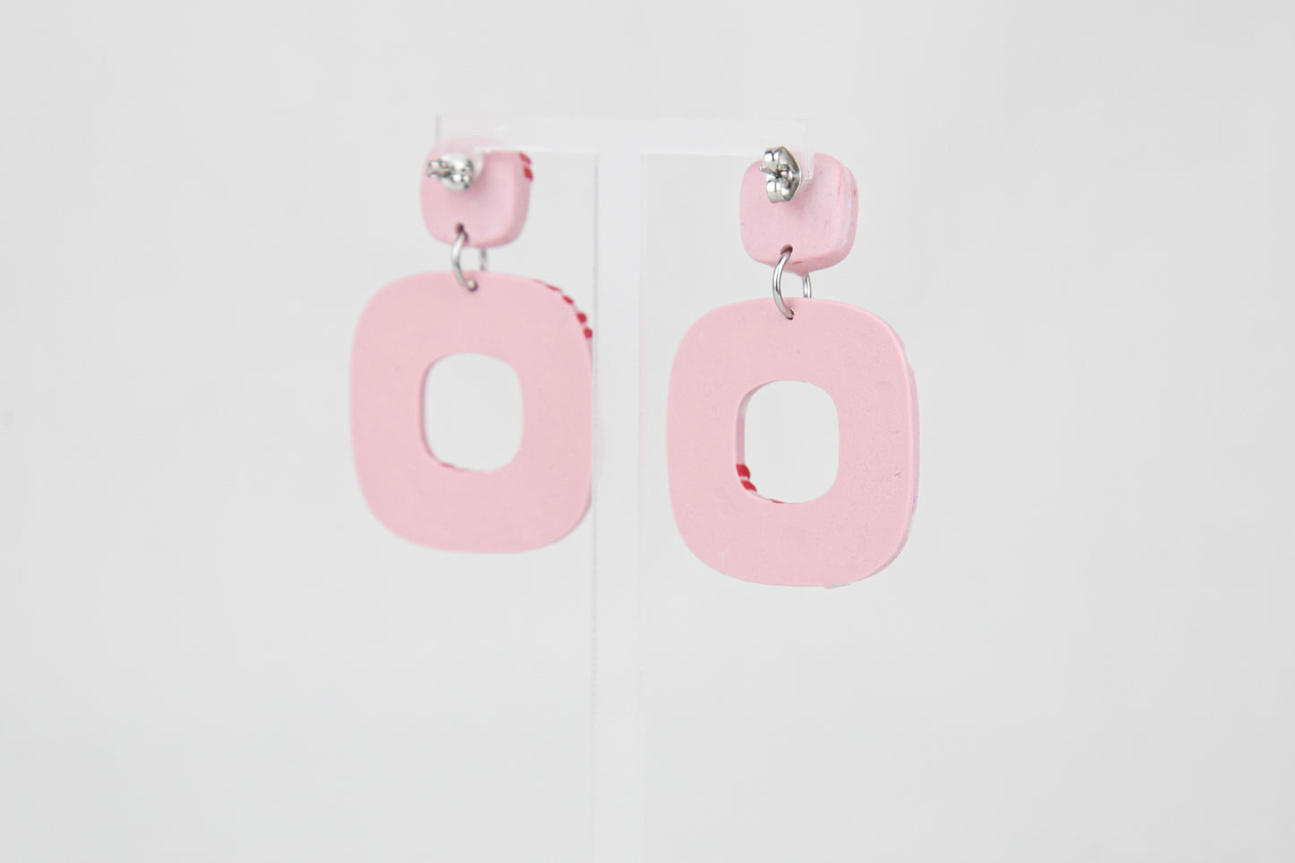 Boucles d'oreilles | Squircles - Noël Rose
