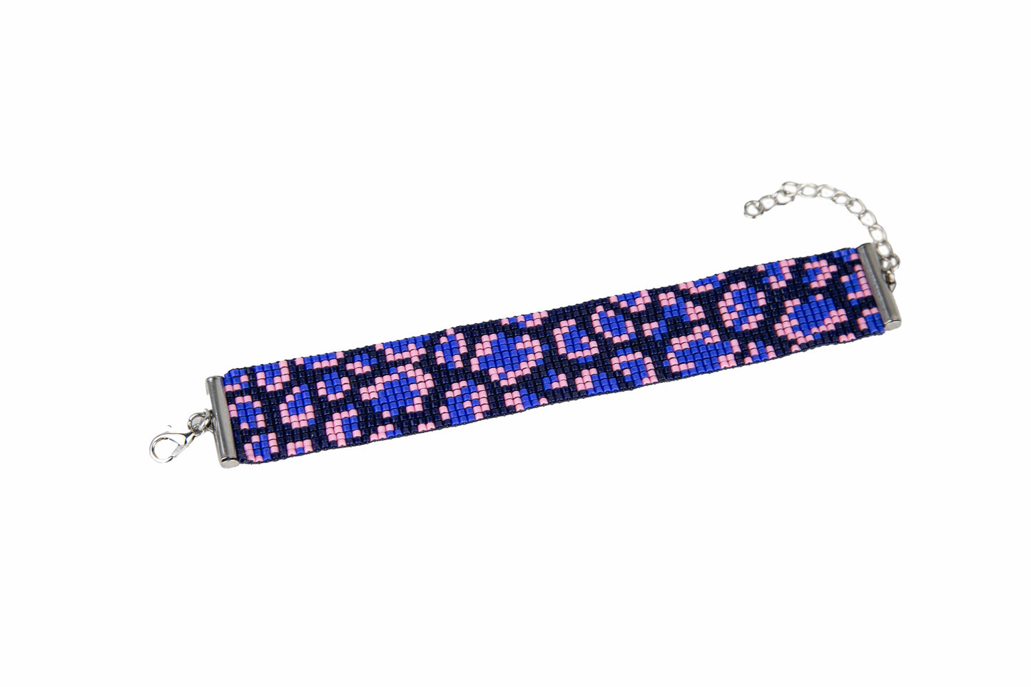 Bracelet | Miyuki - Motif léopard bleu