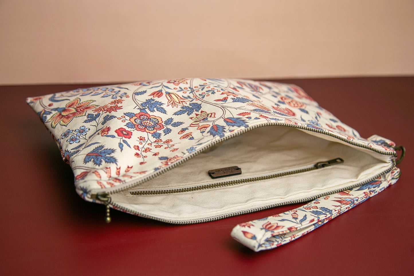 Pochette poignée amovible | Motifs floraux