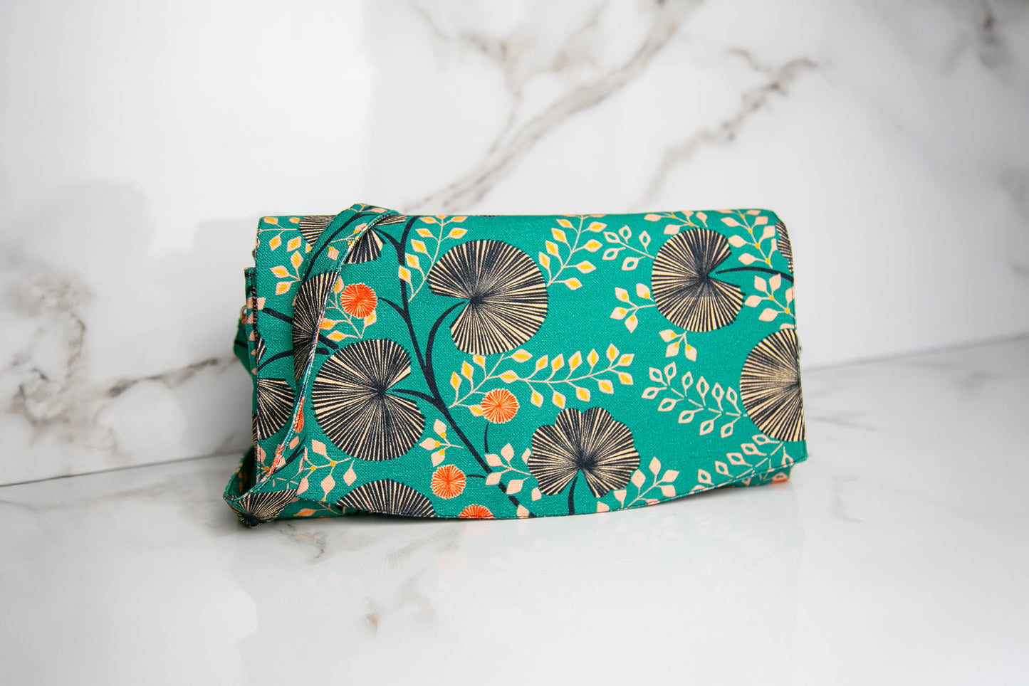 Pochette sangle amovible | Motifs Ginkgo