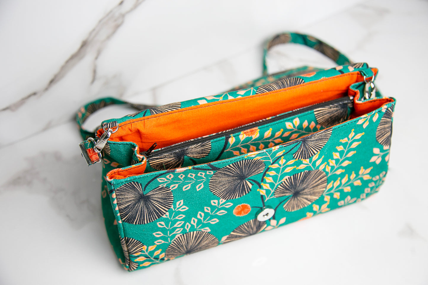 Pochette sangle amovible | Motifs Ginkgo