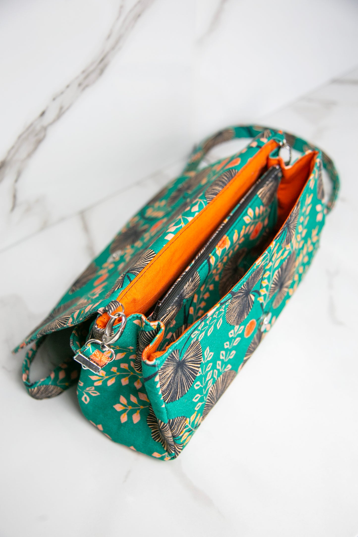 Pochette sangle amovible | Motifs Ginkgo