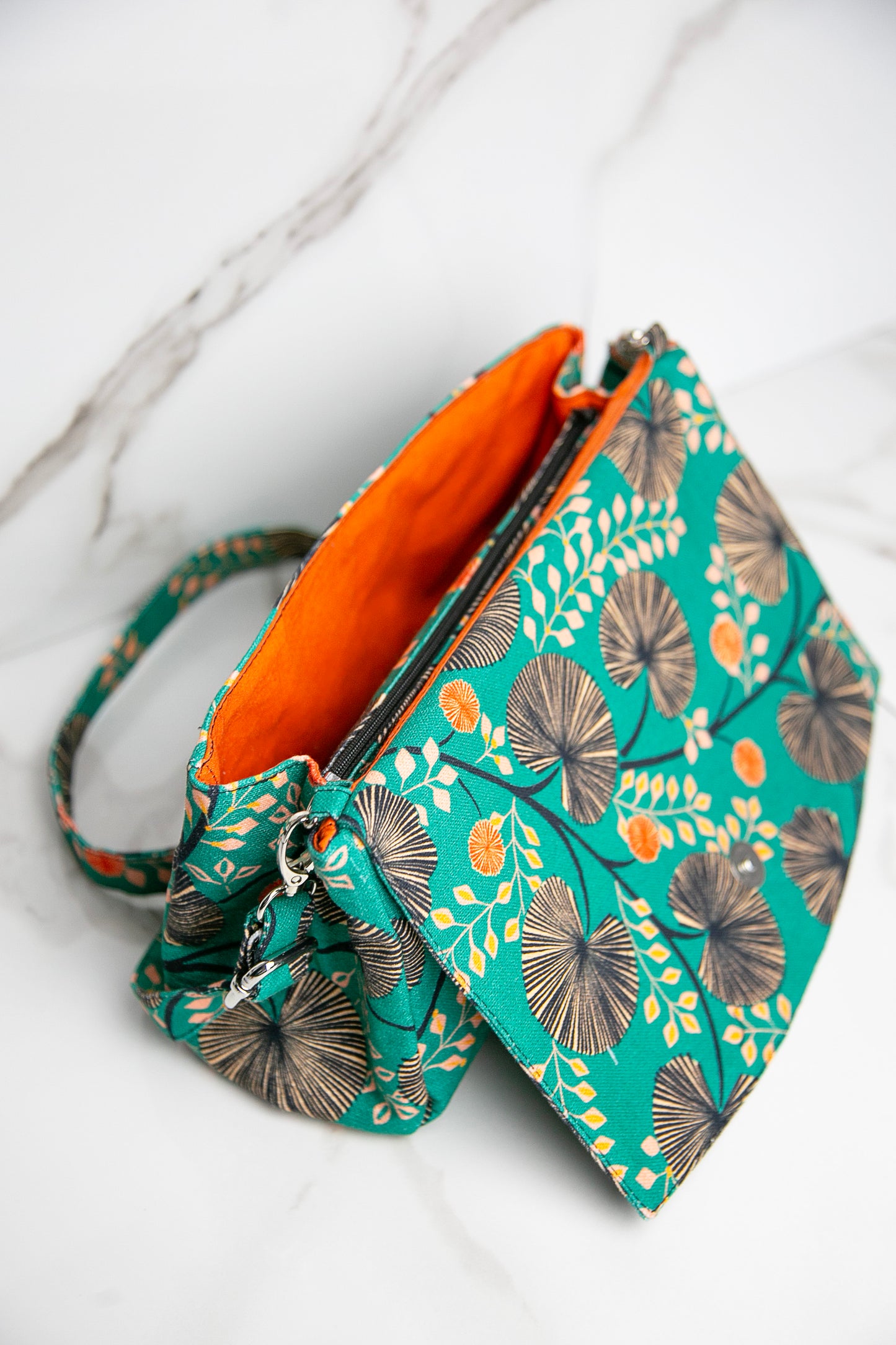 Pochette sangle amovible | Motifs Ginkgo