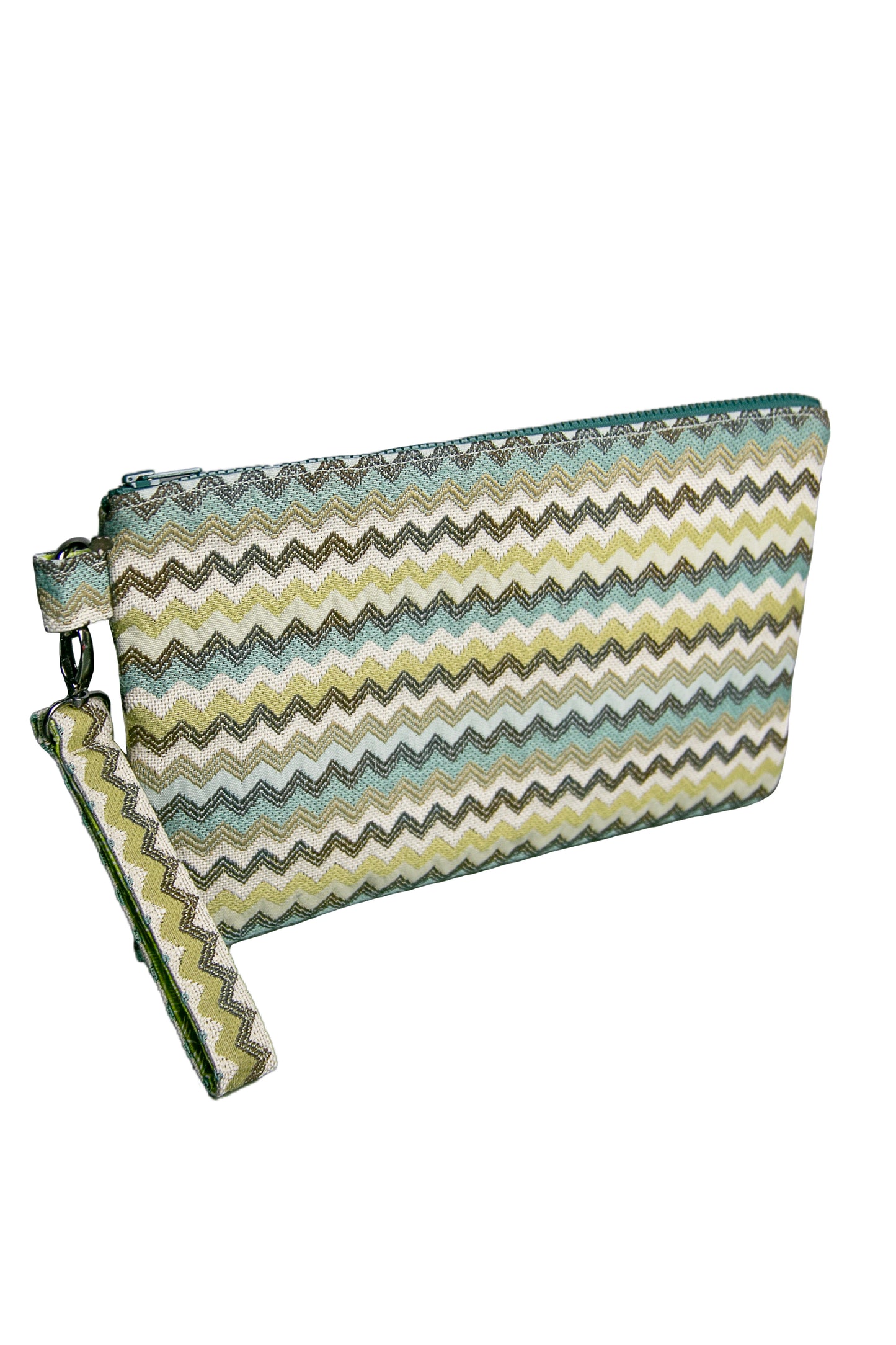 Pochette poignée amovible | Jacquard chevrons