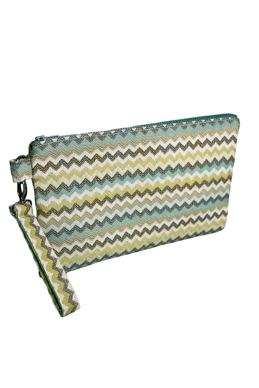 Pochette poignée amovible | Jacquard chevrons