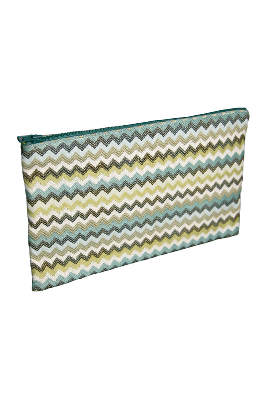 Pochette poignée fixe | Jacquard chevrons