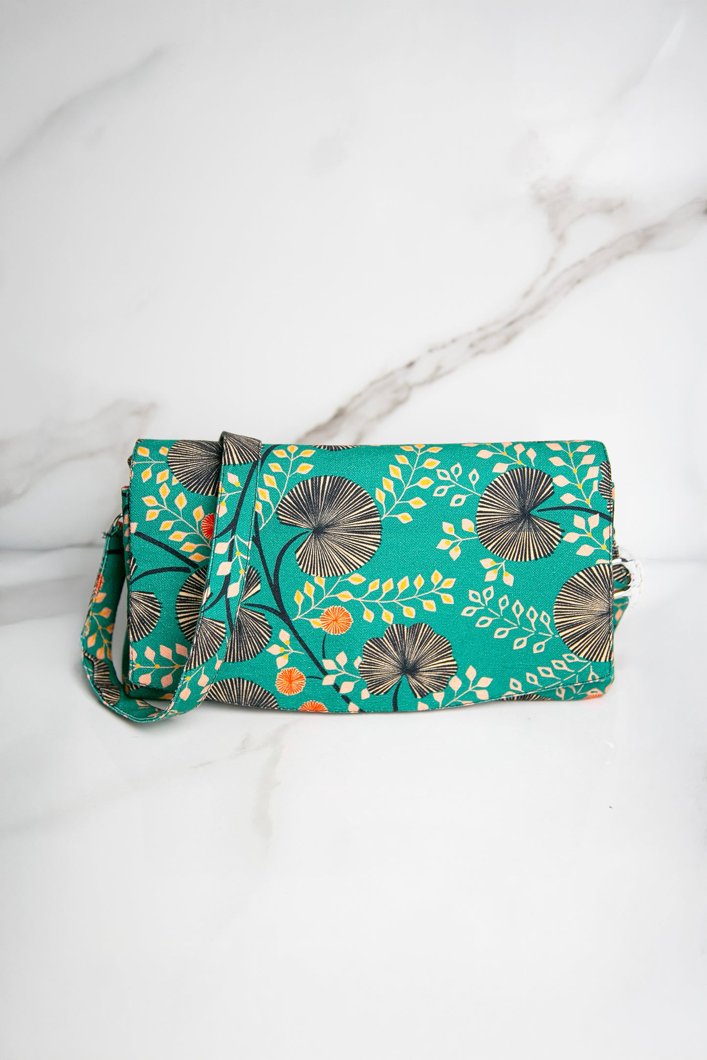 Pochette sangle amovible | Motifs Ginkgo