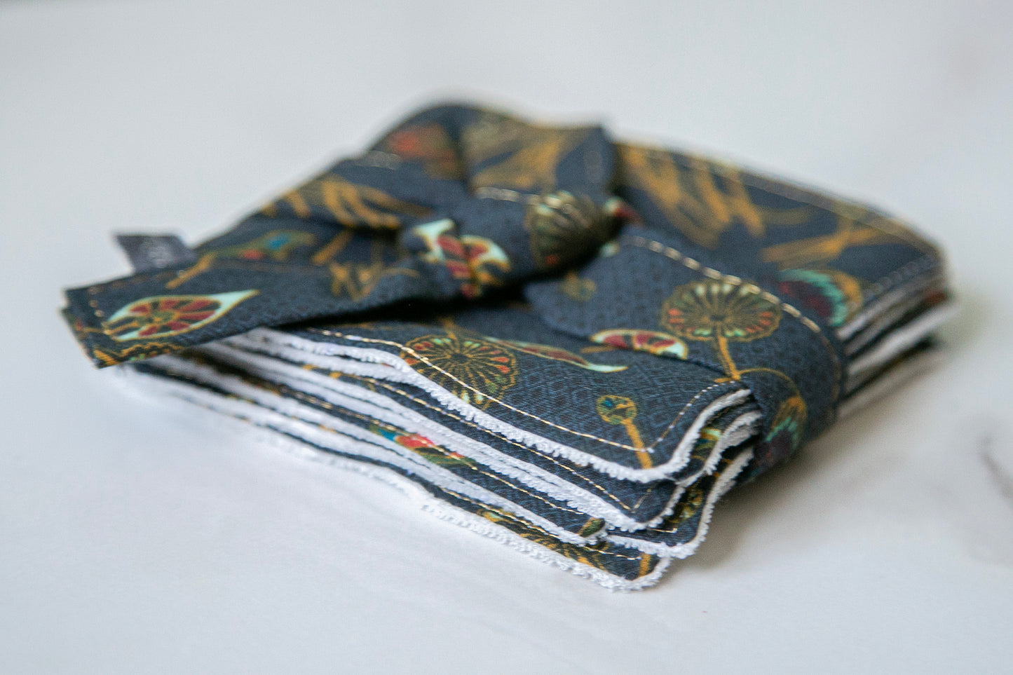 Carrés démaquillants eucalyptus | Fleurs  x7