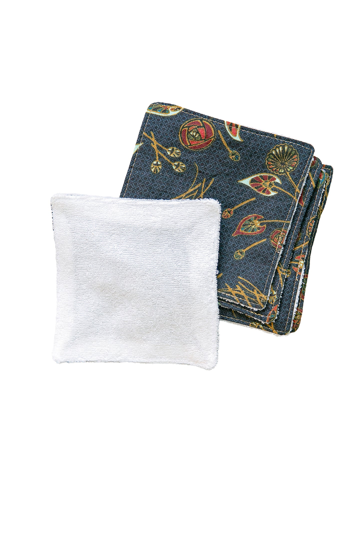 Carrés démaquillants eucalyptus | Fleurs  x7