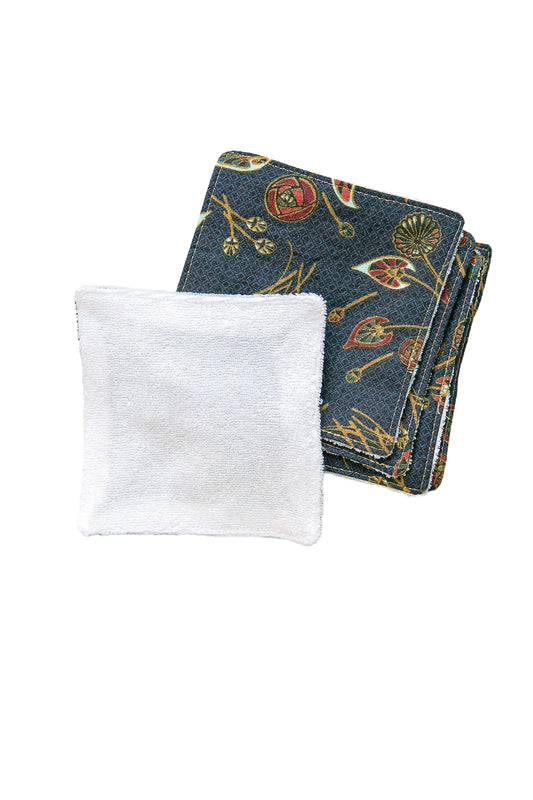 Carrés démaquillants eucalyptus | Fleurs  x7