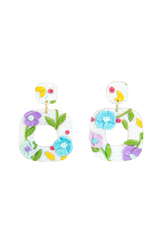Boucles d'oreilles | Squircles - Art floral