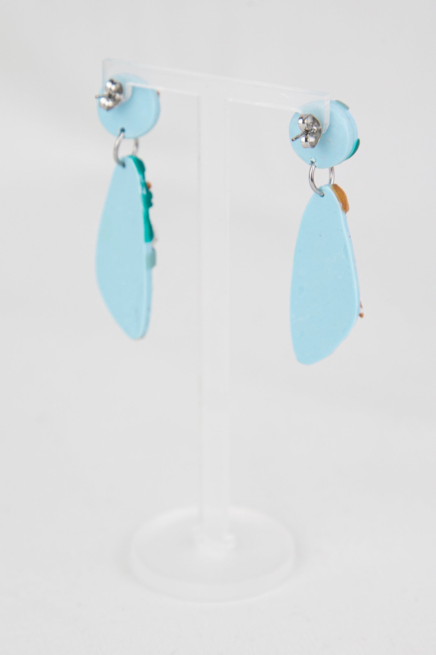 Boucles d'oreilles | Triangles - Noël Bleu