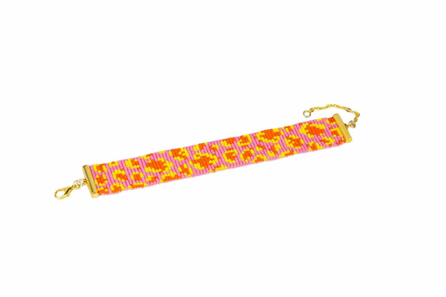 Bracelet | Miyuki - Motif léopard rose
