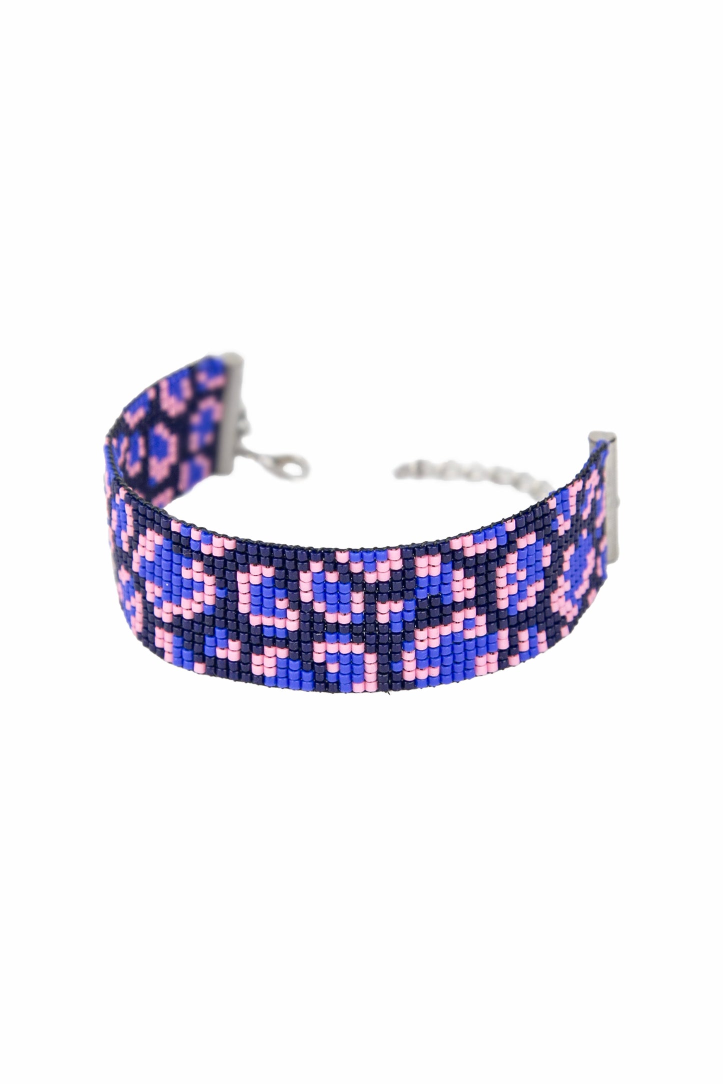 Bracelet | Miyuki - Motif léopard bleu