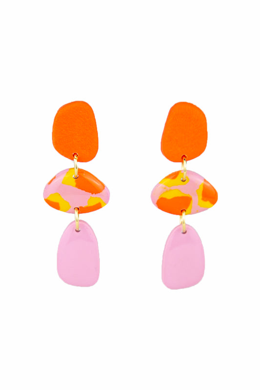 Boucles d'oreilles | Pendants - Motif léopard rose