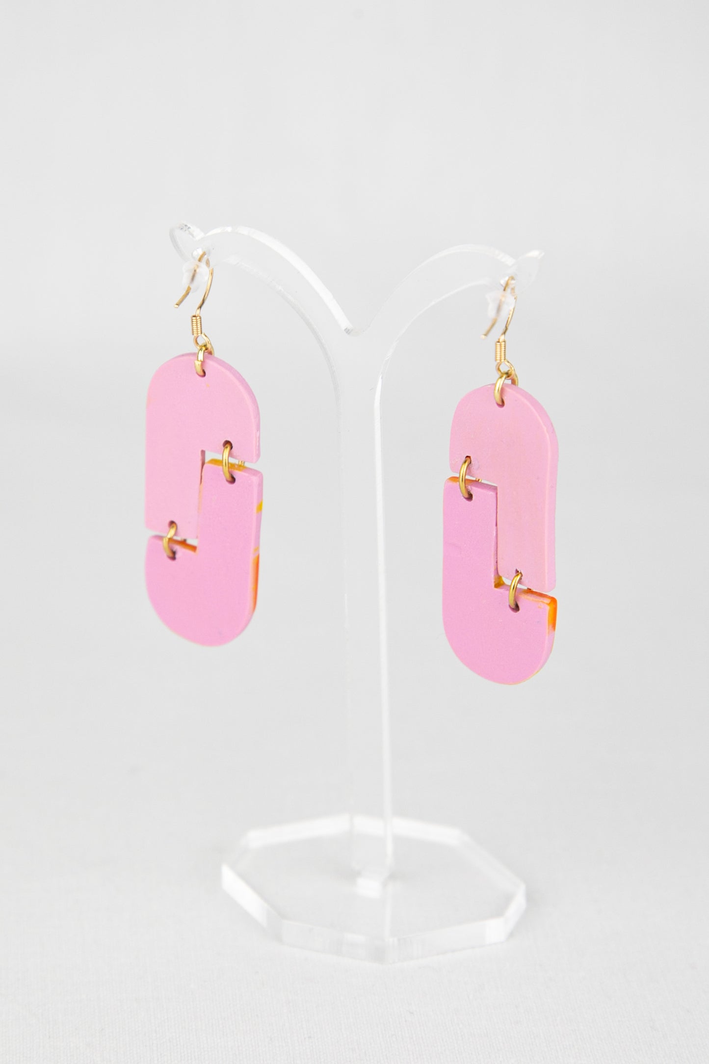 Boucles d'oreilles | Balances - Motif léopard rose