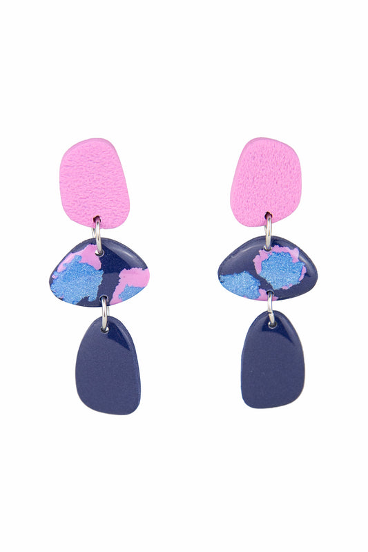 Boucles d'oreilles | Pendants - Motif léopard bleu