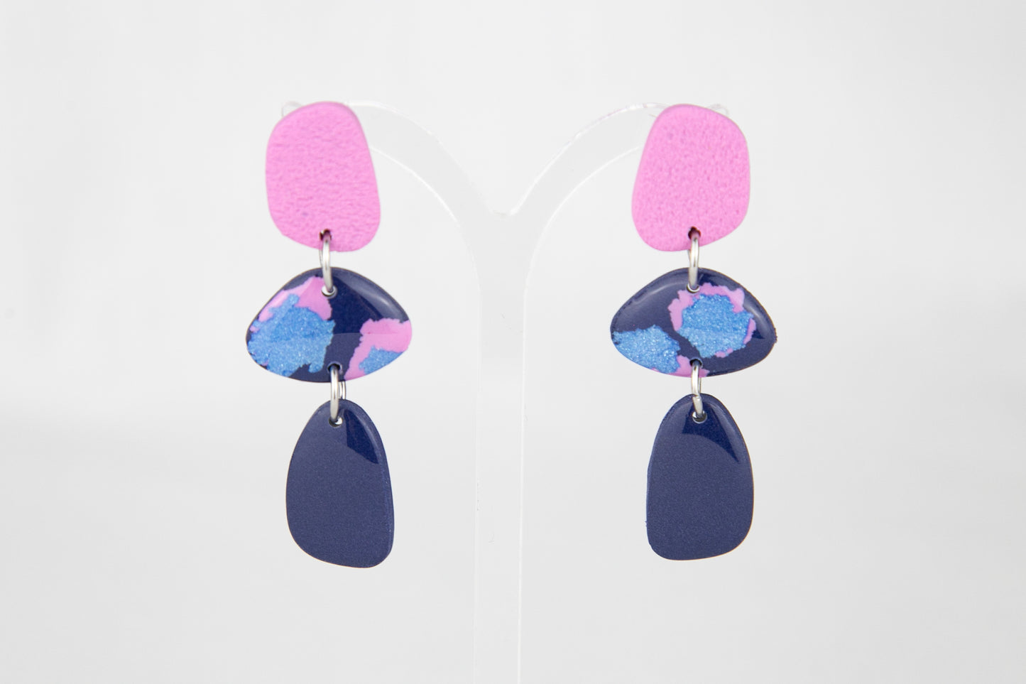 Boucles d'oreilles | Pendants - Motif léopard bleu