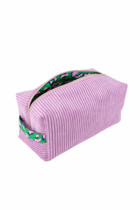 Trousse de toilette | Motif léopard lavande