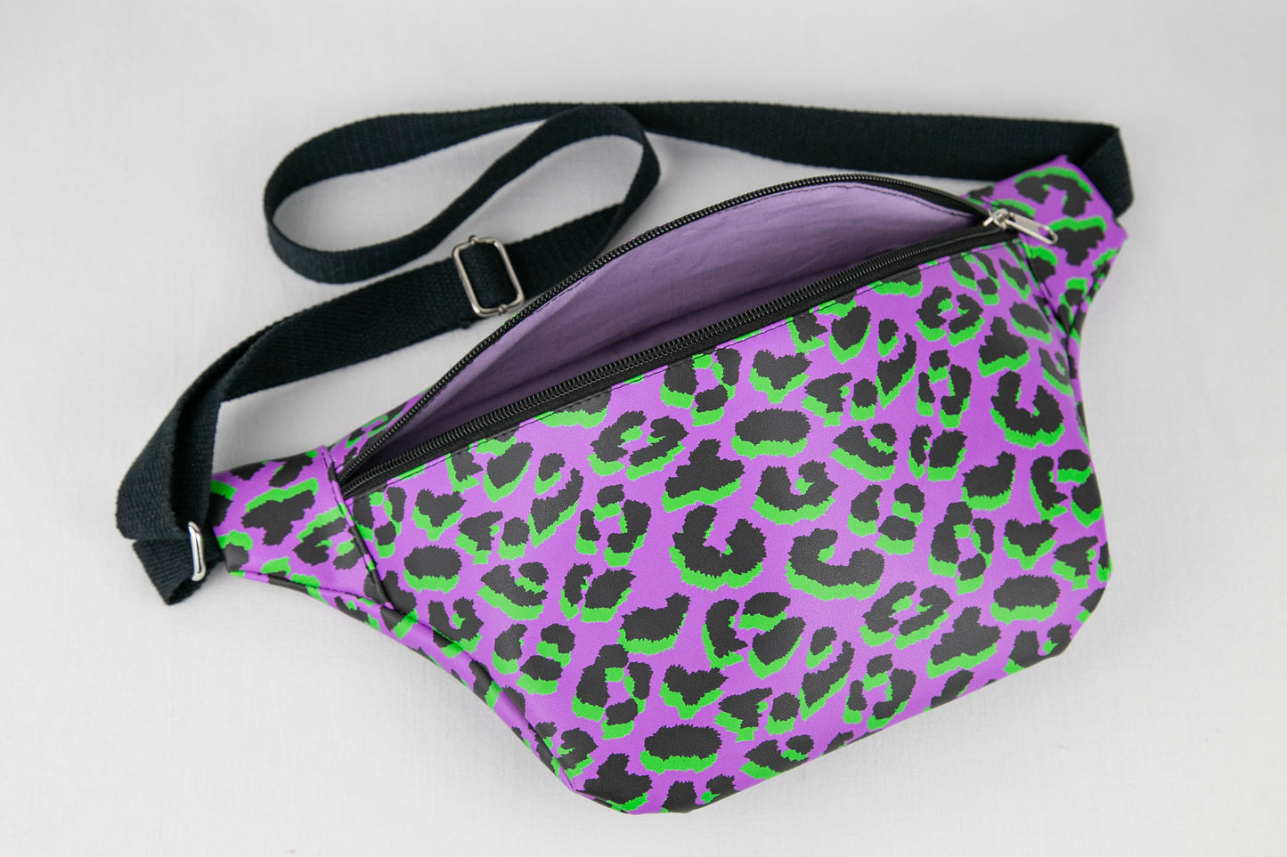 Sac banane | Imprimé léopard violet