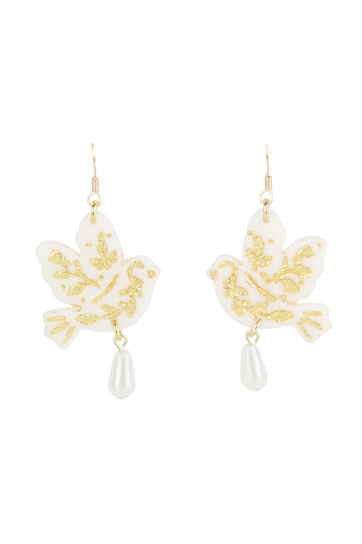 Boucles d'oreilles | Colombes - Des Plumes et des Fleurs