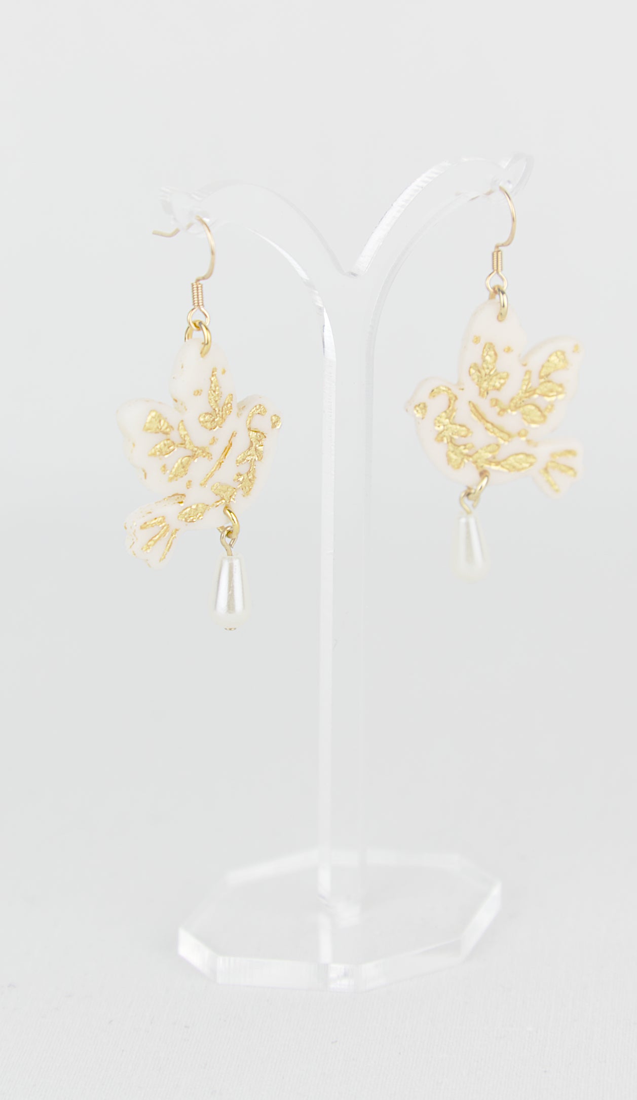 Boucles d'oreilles | Colombes - Des Plumes et des Fleurs