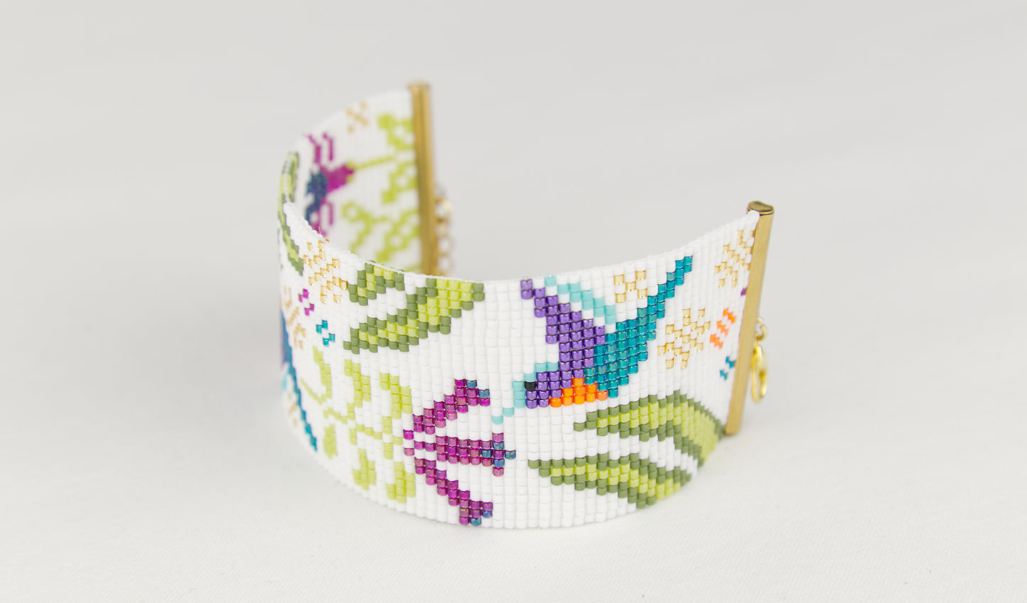 Bracelet | Miyuki - Des Plumes et des Fleurs - Violet