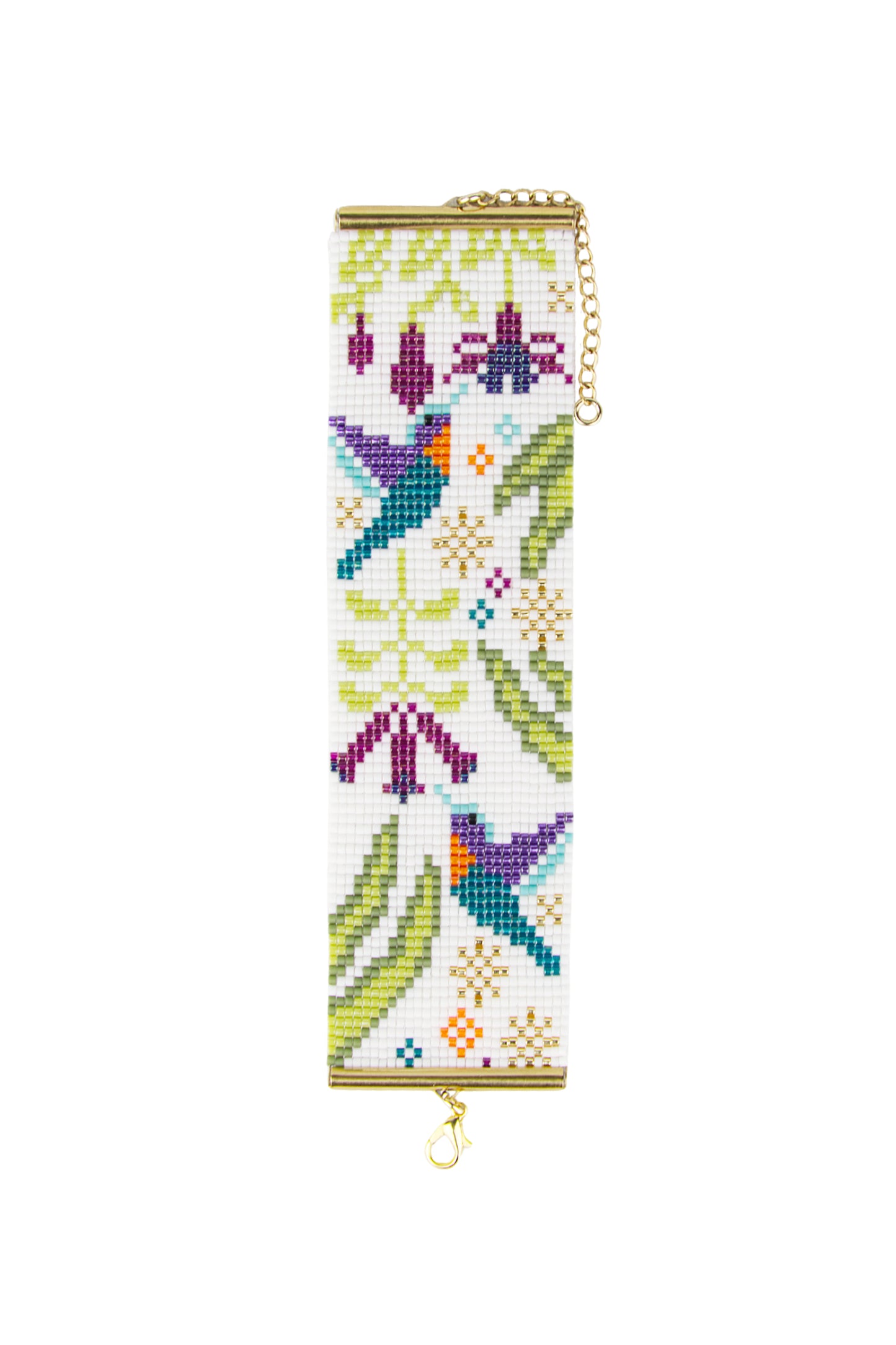 Bracelet | Miyuki - Des Plumes et des Fleurs - Violet
