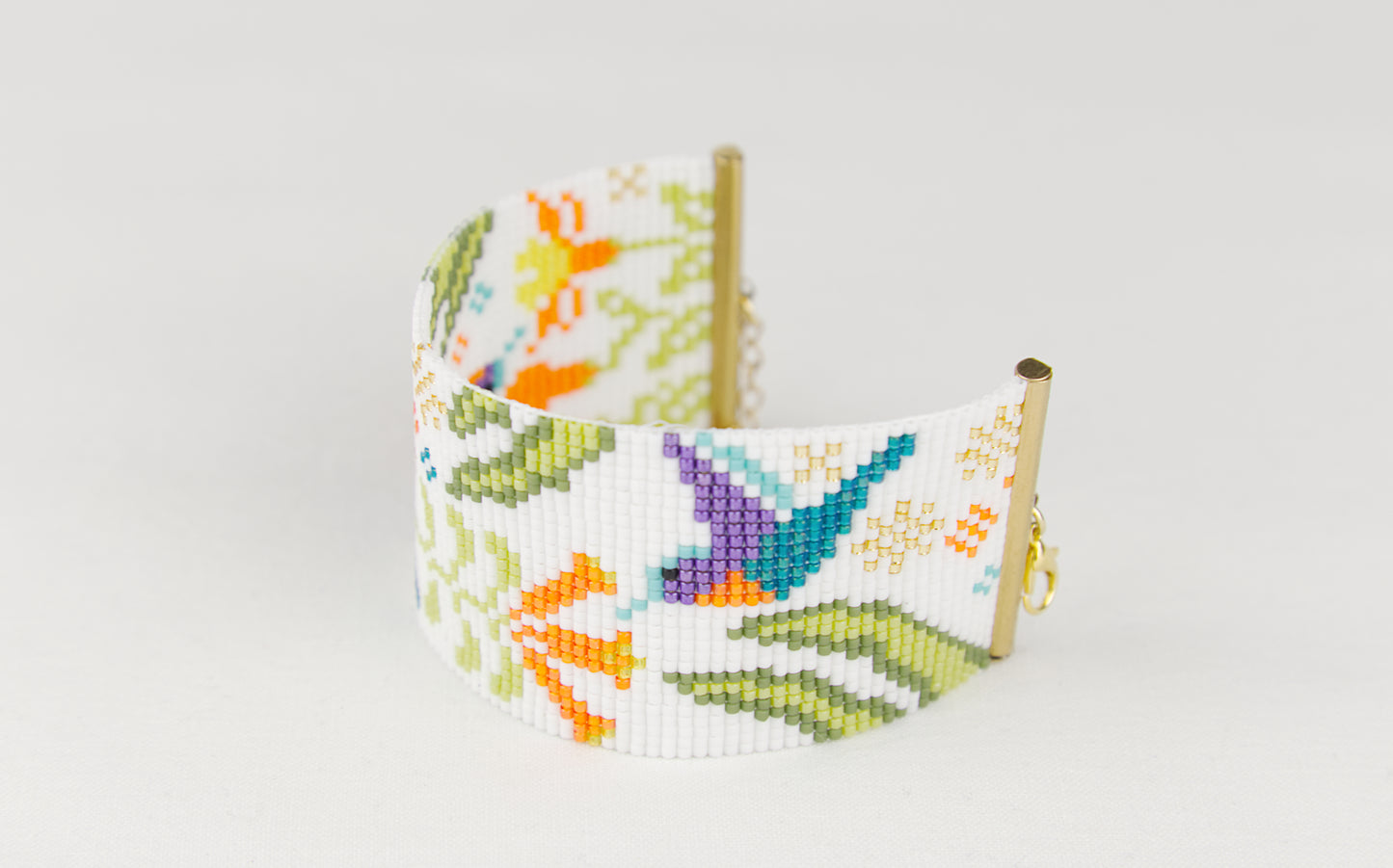 Bracelet | Miyuki - Des Plumes et des Fleurs - Orange