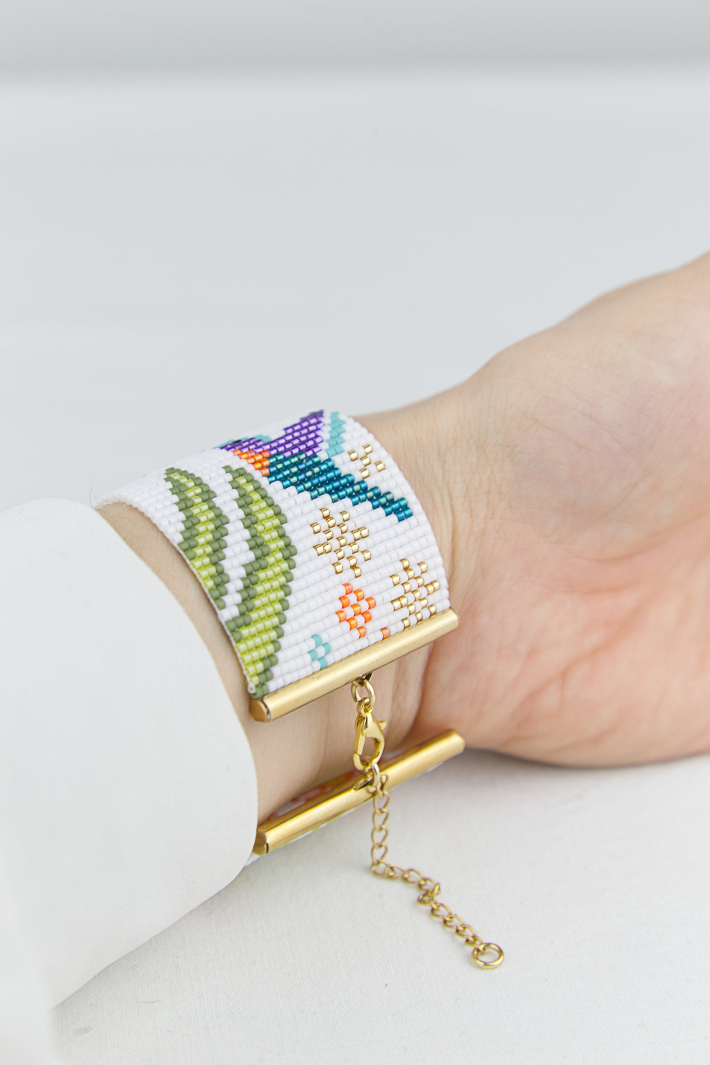 Bracelet | Miyuki - Des Plumes et des Fleurs - Orange