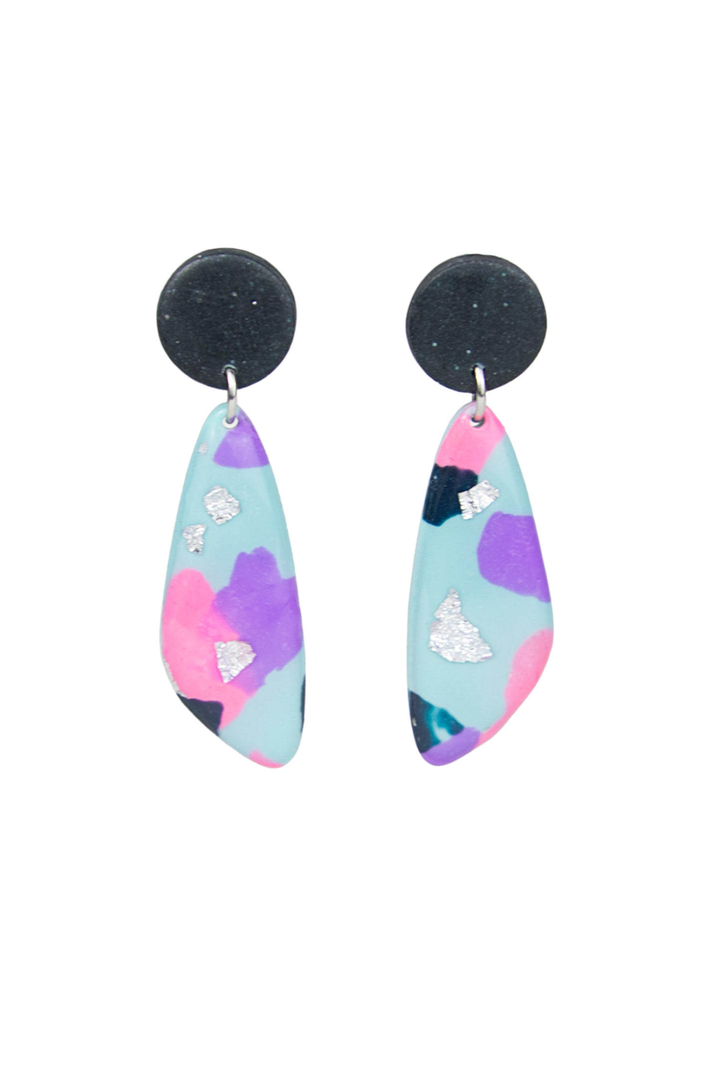 Boucles d'oreilles | Triangles - Motif terrazzo