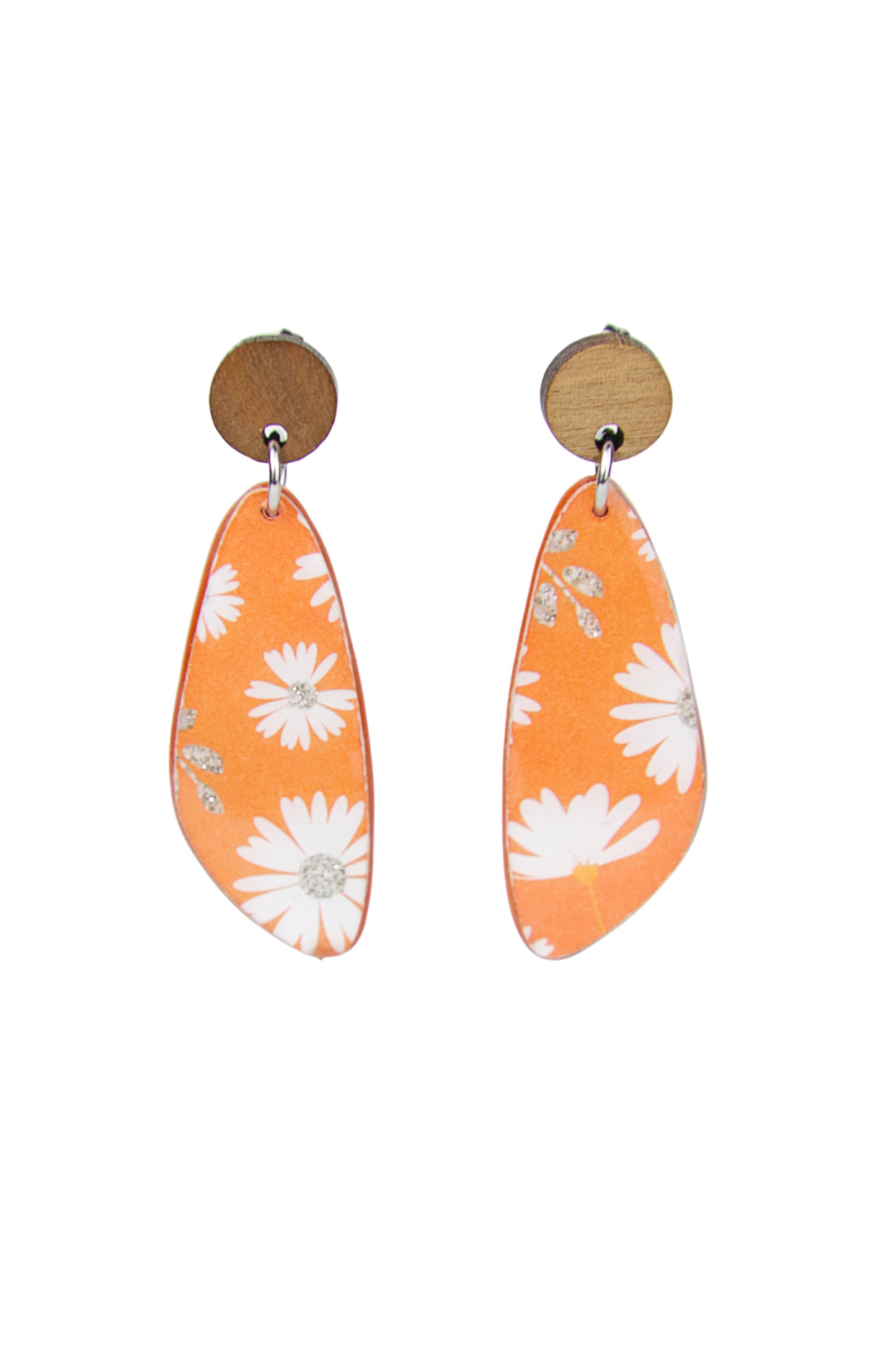 Boucles d'oreilles | Triangles -  Marguerites