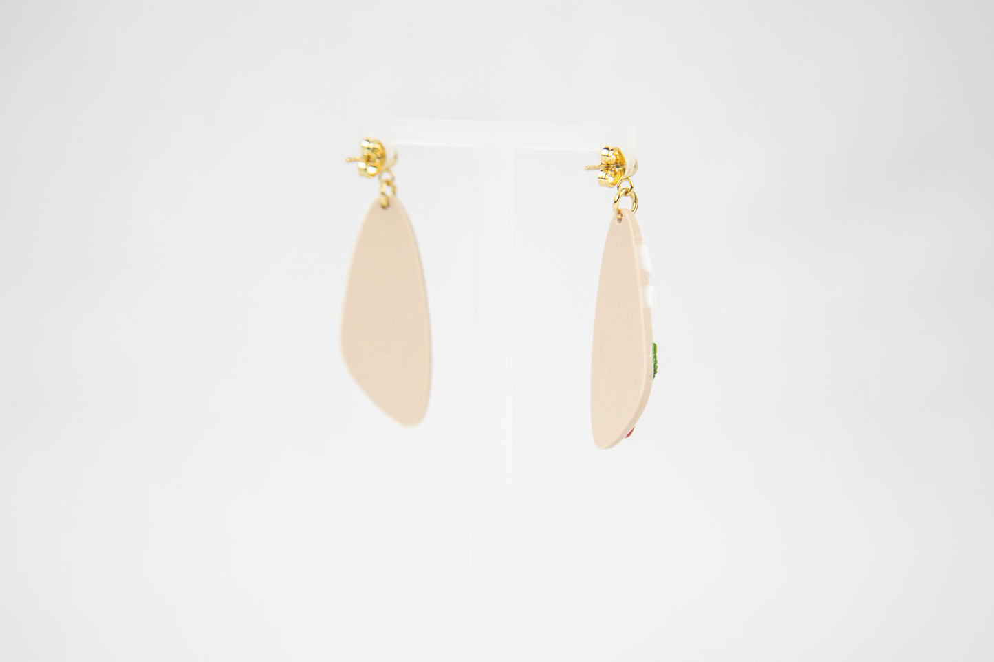 Boucles d'oreilles | Triangles - Marguerites et Coccinelles