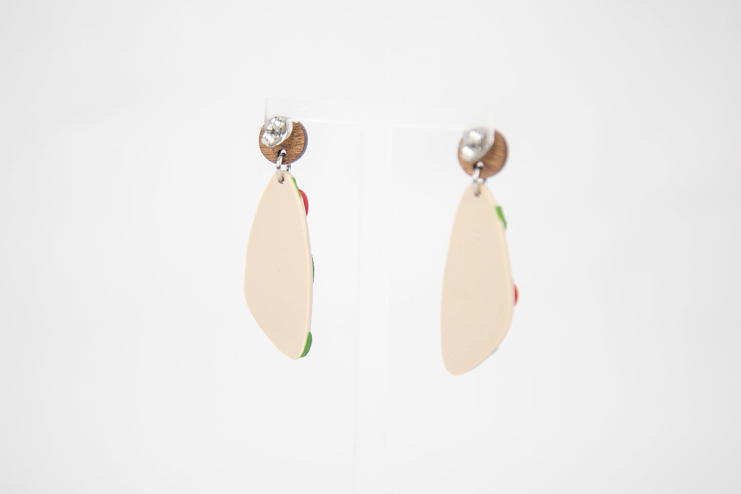 Boucles d'oreilles | Triangles - Myosotis et Coccinelles
